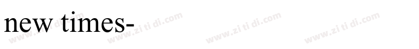 new times字体转换